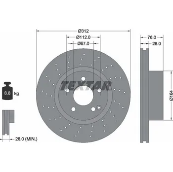 Brzdový kotouč Brzdový kotouč TEXTAR 92099305