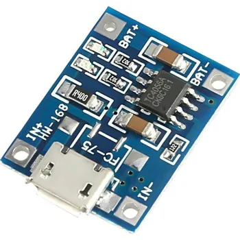 Vývojová deska TP4056 Micro USB nabíječka Li-Ion baterií
