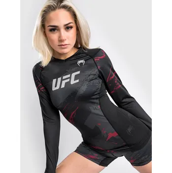 Rashguard Dámský rashguard - funkční triko s dlouhým rukávem Venum UFC Authentic Fight Week 2.0 - Black/Red Velikost: XL