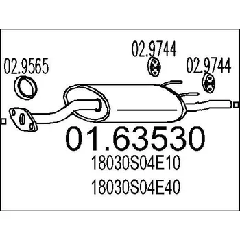 Auto-moto Zadní tlumič výfuku MTS 01.63530