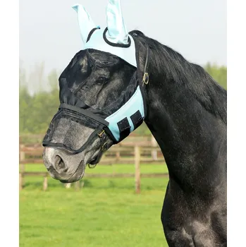 Koňská maska proti hmyzu QHP Maska proti hmyzu QHP, s ochranou uší a nozder, bright blue FULL