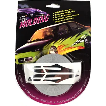 Samolepicí dekorace na vozidlo Samolepka dvoulinka chrom 10M, š.10mm