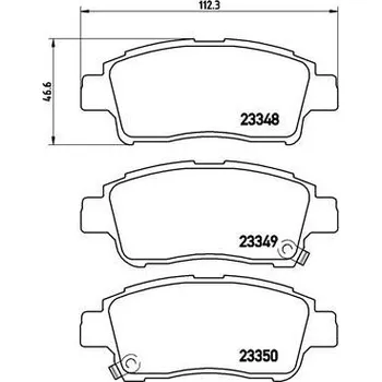 Brzdová destička Sada brzdových destiček, kotoučová brzda BREMBO P 83 050