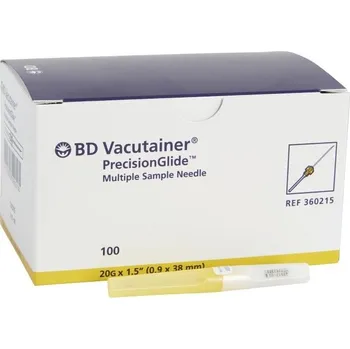 Injekční jehla Jehla BD Vacutainer 20G x 1,5" 0,90 x 38 mm žlutá, 100 ks