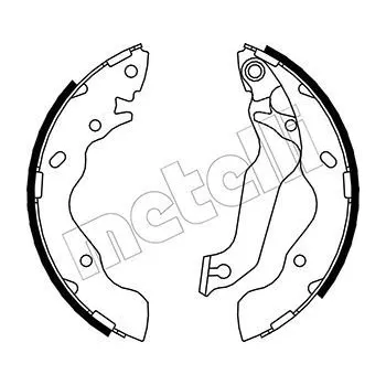 Brzdový systém Sada brzdových čelistí METELLI 53-0171