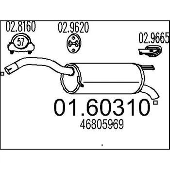 Auto-moto Zadní tlumič výfuku MTS 01.60310