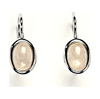 Náušnice Zlaté náušnice, přírodní Růženín 7x5 mm, bílé i žluté zlato NK 1354