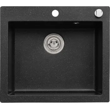 Kuchyňský dřez Alveus Cortina - Granitový dřez 57x50 cm, s ovládáním odtoku, carbon 1133447