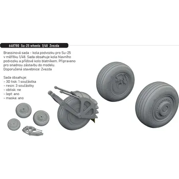 Plastikový model Eduard 1/48 Su-25 wheels (ZVEZDA)