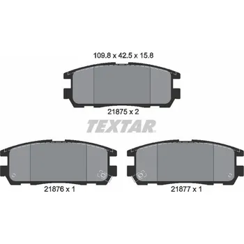Brzdová destička Sada brzdových destiček, kotoučová brzda TEXTAR 2187501