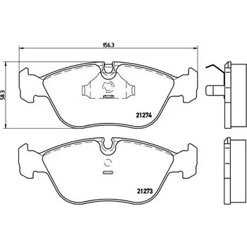 Brzdová destička Sada brzdových destiček, kotoučová brzda BREMBO P 86 013