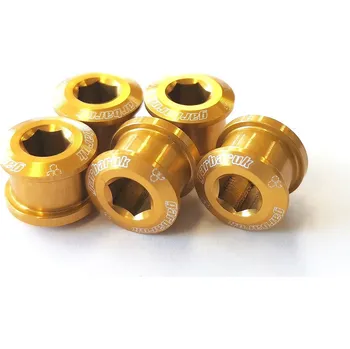 Převodník na kolo Sada zlatých šroubů do převodníků Garbaruk Chainring Bolts Set, M8 x 0.75, 8,1g