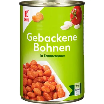 K-CLASSIC PEČENÉ FAZOLE V RAJČATOVÉ OMÁČCE 425ml NĚMECKO!