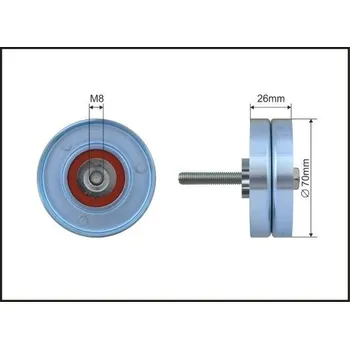 Vratná/vodicí kladka, klínový žebrový řemen CAFFARO 264-03