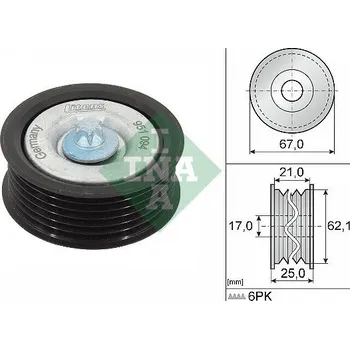 Auto-moto Vratná/vodicí kladka, klínový žebrový řemen Schaeffler INA 532 0629 10