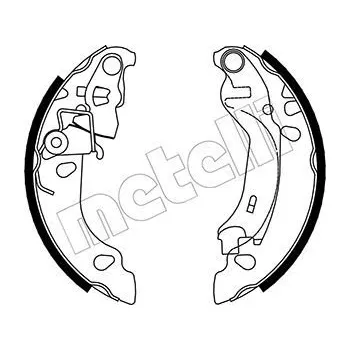 Brzdový systém Sada brzdových čelistí METELLI 53-0083