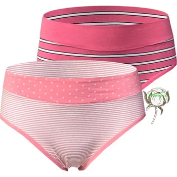 Kalhotky Dámské bavlněné kalhotky - Tinasan duo NBR05 (Balení/2ks) Barva: Růžová, Velikost: L