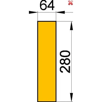 Krbová kamna Příslušenství HAAS+SOHN: Cihla č. 164 (sada 2 kusy) 30 x 64 x 280 mm
