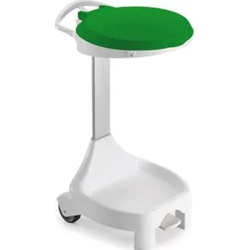 Venkovní odpadkový koš HTI Držák pytle plastový stabil zelené víko