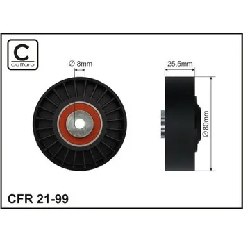 Vratná/vodicí kladka, klínový žebrový řemen CAFFARO 21-99