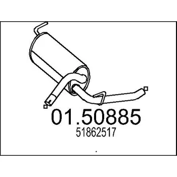 Auto-moto Střední tlumič výfuku MTS 01.50885