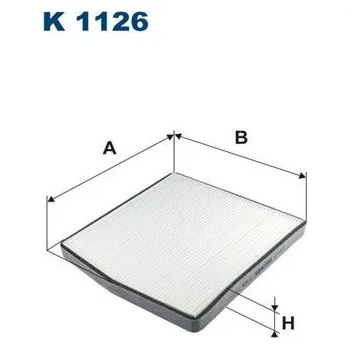Klimatizace automobilu Filtr, vzduch v interiéru FILTRON K 1126