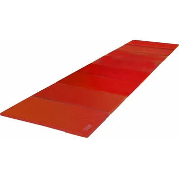 Gymnastika Žíněnka skládací 8-dílná, 480x120x3 cm, PE, červená