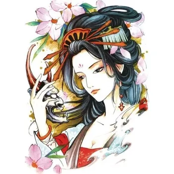 Trendy Tattoo Nalepovací Tetování - Geisha s maskou (429)
