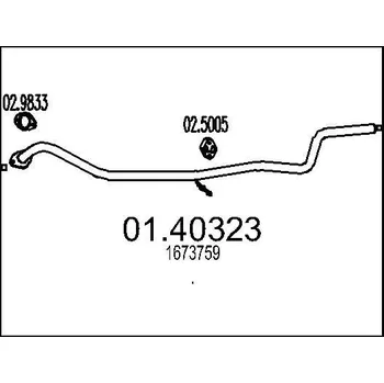 Výfuková trubka Výfuková trubka MTS 01.40323