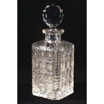 Broušená láhev na whisky 41081, Varianta Křišťál