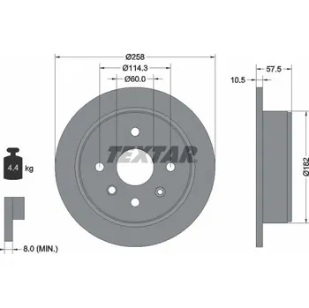 Brzdový kotouč Brzdový kotouč TEXTAR 92163003