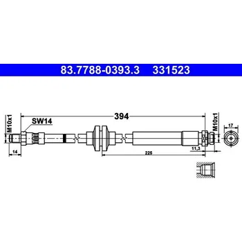 Brzdová hadice Brzdová hadice ATE 83.7788-0393.3