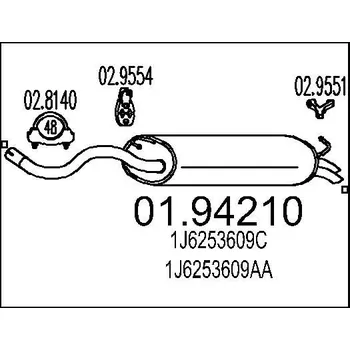 Auto-moto Zadní tlumič výfuku MTS 01.94210
