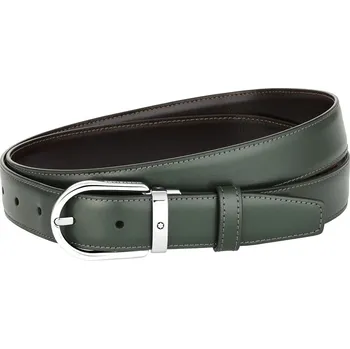 Opasek Opasek Horseshoe buckle brown/green 30 mm reversible