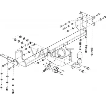 Tažné zařízení Tažné zařízení Nissan NP300 (D23) (nárazník se stupínkem) (2015 a novější (D23)) (4997)