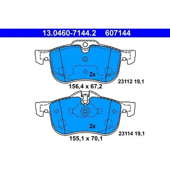 Brzdová destička Sada brzdových destiček, kotoučová brzda ATE 13.0460-7144.2