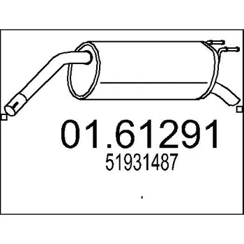 Auto-moto Zadní tlumič výfuku MTS 01.61291