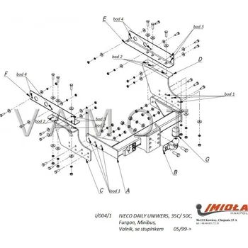 Tažné zařízení Tažné zařízení Iveco Daily 35C/50C valník (1999 - 2014) (5792)