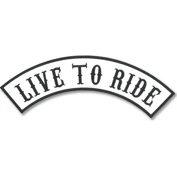Nášivka Moto nášivka Live to Ride Rocker bílá - XXL na záda