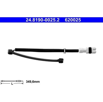 Brzdový systém Výstražný kontakt, opotřebení obložení ATE 24.8190-0025.2