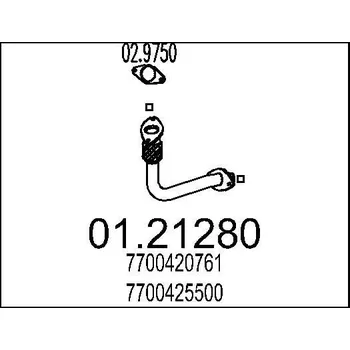 Výfuková trubka Výfuková trubka MTS 01.21280