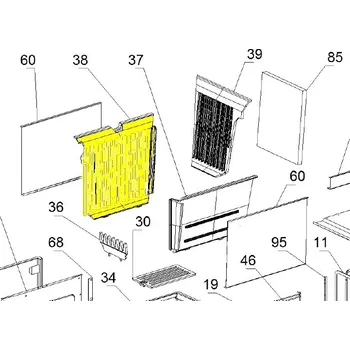 Krbová kamna NORDICA Levý litinový díl topeniště Rosa