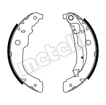 Brzdový systém Sada brzdových čelistí METELLI 53-0333