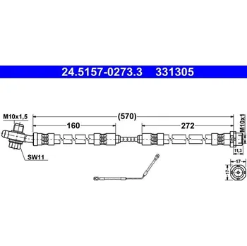 Brzdová hadice Brzdová hadice ATE 24.5157-0273.3