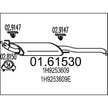 Auto-moto Zadní tlumič výfuku MTS 01.61530