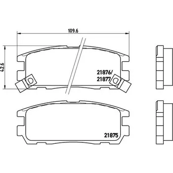 Brzdová destička Sada brzdových destiček, kotoučová brzda BREMBO P 59 021