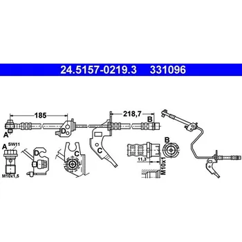 Brzdová hadice Brzdová hadice ATE 24.5157-0219.3