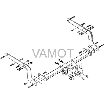 Tažné zařízení Tažné zařízení Nissan NP300 pickup (nárazník se stupínkem) (D22) (2008 - 2015 (D22)) (5065)