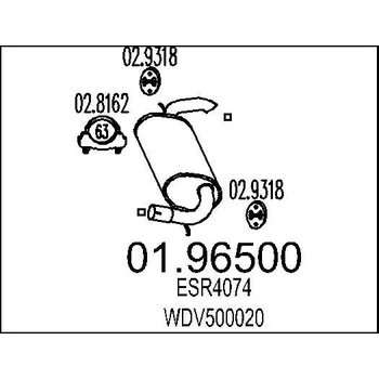 Tlumič výfuku Zadní tlumič výfuku MTS 01.96500