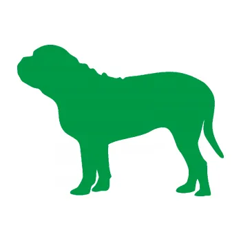 Polep vozidla SAMOLEPKA Pes 170 levá Bordeauxská doga (12 - zelená) NA AUTO, NÁLEPKA, FÓLIE, POLEP, TUNING, VLASTNÍ TEXT, TISK, AUTOSAMOLEPKY.cz, POLEPY, OBRÁZEK, LOGO, SAMOLEPKY